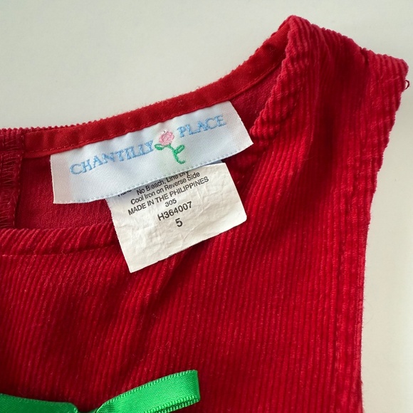 Chantilly Place Christmas Color-block Corduroy Dress size 5 - Picture 10 of 10